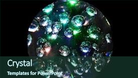  Presentation with magic ball - Colorful presentation design enhanced with sphere ball isolated black background backdrop and a  colored foreground