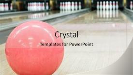  Presentation with bowling - Theme enhanced with sphere ball standing on bowling background and a lemonade colored foreground