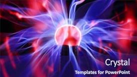  Presentation with plasma - PPT theme consisting of sphere concept for power electricity background and a navy blue colored foreground