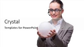  Presentation with call center - PPT layouts featuring sphere financial - call center operator in business background and a white colored foreground