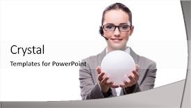  Presentation with bullseye center goal success business - PPT theme featuring sphere financial - call center operator in business background and a white colored foreground