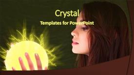  Presentation with fairy - Audience pleasing slide set consisting of sphere in hands attractive fairy backdrop and a  colored foreground