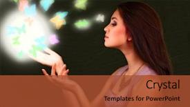  Presentation with fairy - Cool new slide deck with computational chemistry - modern microscope equipped with digital backdrop and a lemonade colored foreground.