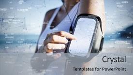  Presentation with skills - Amazing slides having sphere of skills against fit woman on the beach backdrop and a light blue colored foreground