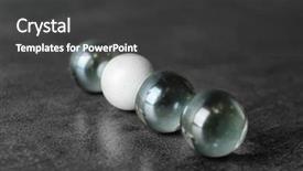  Presentation with think - Presentation theme consisting of sphere standing out from others background and a dark gray colored foreground