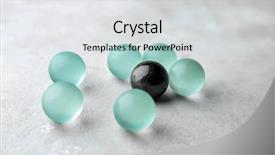  Presentation with crystal - Colorful presentation theme enhanced with sphere standing out from others backdrop and a  colored foreground