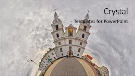  Presentation with holy spirit - PPT theme consisting of fish-eye bended panorama background and a light gray colored foreground