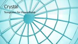  Presentation with glass ceiling - Amazing slides having building construction glass - round ceiling inside office center backdrop and a cool aqua colored foreground