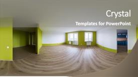  Presentation with 360 degree cameras - Slides enhanced with seamless panorama of the empty background and a gray colored foreground