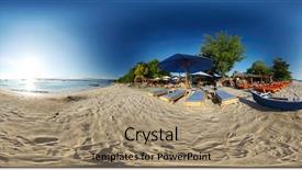  Presentation with tropical - Presentation theme consisting of spherical 360 degrees panorama background and a coral colored foreground