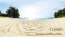  Presentation with tree sky trees green - Presentation theme having spherical 3600 degrees panorama background and a soft green colored foreground