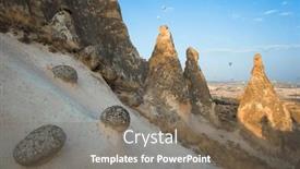  Presentation with cappadocia - Theme enhanced with spherical-and-conical-rock-formations background and a gray colored foreground