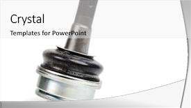  Presentation with joint - Slide set consisting of spherical joint isolated background and a white colored foreground