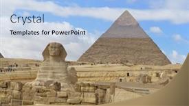  Presentation with cairo - Cool new slide set with sphinx-and-giza-pyramids backdrop and a light blue colored foreground