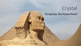  Presentation with cairo - Beautiful presentation design featuring sphinx-at-giza-and-ancient backdrop and a lemonade colored foreground