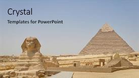  Presentation with cairo - Amazing PPT theme having sphinx in giza pyramids - cairo backdrop and a light blue colored foreground