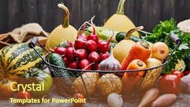  Presentation with harvest - PPT layouts having spice and garden inventory rural background and a tawny brown colored foreground