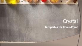  Presentation with tulsi herbs - Colorful PPT theme enhanced with spice and herbs ingredients backdrop and a gray colored foreground