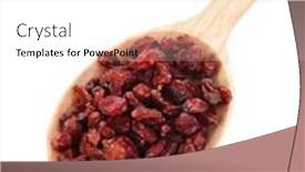  Presentation with barberry - Theme having spice barberry in wooden spoon isolated on white background and a white colored foreground