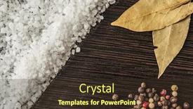  Presentation with table salt - Beautiful slides featuring spice-bay-leaves-sea-salt backdrop and a tawny brown colored foreground