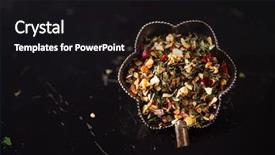  Presentation with chilli - Slides enhanced with spice blend in vintage silver background and a black colored foreground