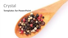  Presentation with cumin cumin cumin - Theme with spice-cumin-in-wooden-spoon background and a white colored foreground