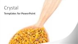  Presentation with pollen - Audience pleasing presentation theme consisting of spice-pollen-in-wooden-spoon backdrop and a pink colored foreground