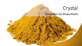  Presentation with curry - Presentation theme having spices - pile of mild madras background and a white colored foreground