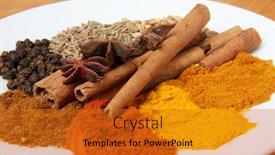  Presentation with spices - Cool new presentation theme with spices-and-herbs-for-seasoning backdrop and a gold colored foreground
