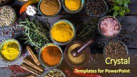  Presentation with indian food - Beautiful slides featuring spices and herbs in wooden backdrop and a tawny brown colored foreground