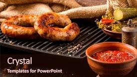  Presentation with spicy food - Audience pleasing PPT layouts consisting of spices and pickled cucumber template backdrop and a wine colored foreground