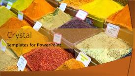  Presentation with istanbul - PPT layouts having spices-and-teas background and a gold colored foreground