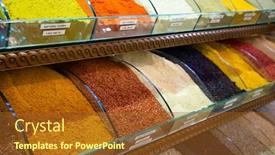  Presentation with istanbul - Slide set with spices-and-teas background and a tawny brown colored foreground