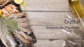  Presentation with black sea - Beautiful slides featuring spices and white wine backdrop and a mint green colored foreground