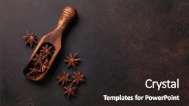  Presentation with star - Colorful presentation theme enhanced with food spices background - star anise spice on stone backdrop and a  colored foreground
