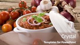  Presentation with sambal hot sauce - Amazing PPT layouts having spices backgrounds plate - ragout sauce on bowl backdrop and a  colored foreground