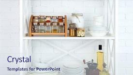  Presentation with white brick wall - PPT layouts with  background and a  colored foreground