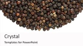  Presentation with spa white orchids black - Presentation theme having spices black peppercorns in semicircle background and a  colored foreground