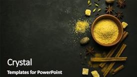  Presentation with cardamom - Slides enhanced with spices cinnamon anise cardamom clover background and a black colored foreground