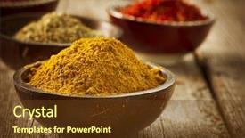  Presentation with turmeric - Cool new PPT layouts with spices curry saffron turmeric backdrop and a tawny brown colored foreground
