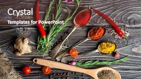  Presentation with pepper - PPT theme enhanced with spices herbs and spices selection background and a tawny brown colored foreground