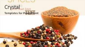  Presentation with flowers on white wooden - Colorful slide deck enhanced with spices in a wooden spoon backdrop and a lemonade colored foreground