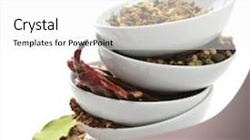  Presentation with smudge bowls sticks - Amazing theme having spices in the white bowls backdrop and a white colored foreground