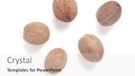  Presentation with spices - Cool new PPT theme with spices-nutmeg-isolated-on-white backdrop and a light gray colored foreground