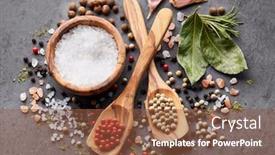  Presentation with spices - Audience pleasing slide deck consisting of spices on a black board backdrop and a tawny brown colored foreground