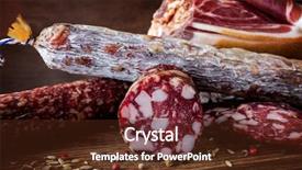  Presentation with mold - Slides consisting of sausages - traditional sausage sausage with mold background and a tawny brown colored foreground