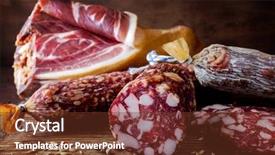  Presentation with mold - PPT theme with sausages - traditional sausage sausage with mold background and a tawny brown colored foreground