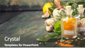  Presentation with spices - Cool new presentation theme with spices selection on rustic background backdrop and a tawny brown colored foreground