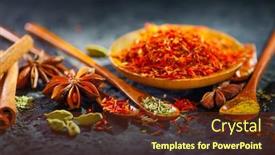  Presentation with flavor - PPT layouts enhanced with spices-various-indian-spices background and a tawny brown colored foreground
