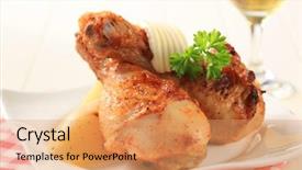  Presentation with new born chick - Beautiful slides featuring chocolate with puffed rice bar on wooden tablefrom above note soft focus at 100 best at smaller sizes backdrop and a dark gray colored foreground